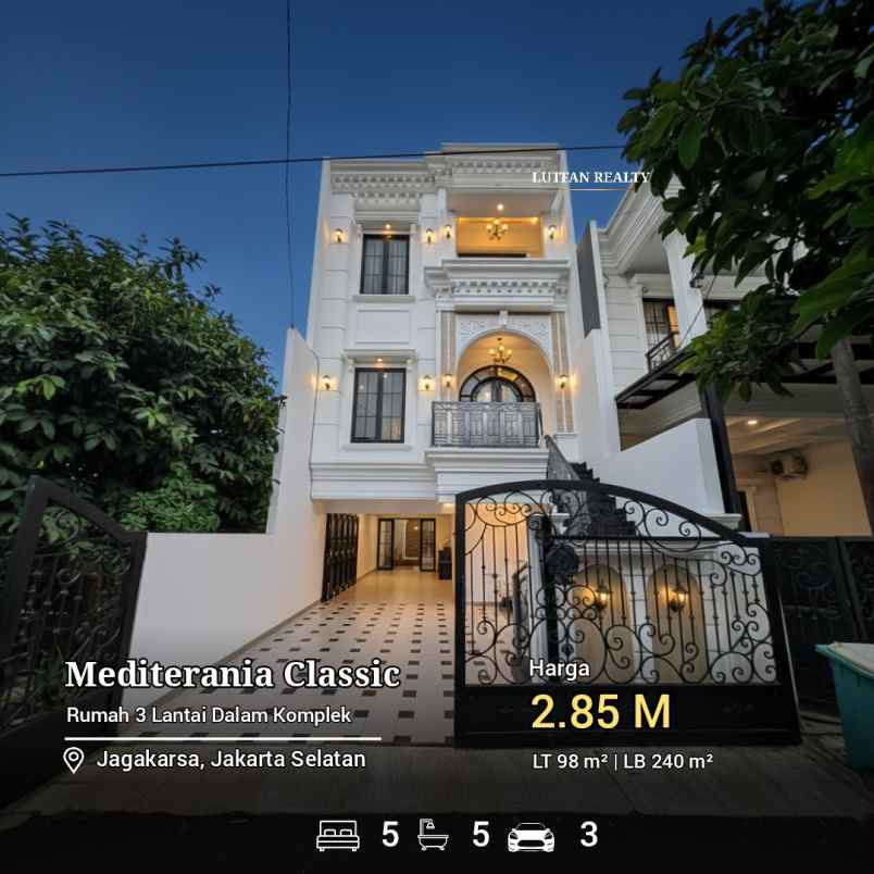 rumah 3 lantai dalam komplek dekat kampus istn