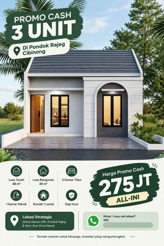 rumah baru all ini 275 juta cash keras