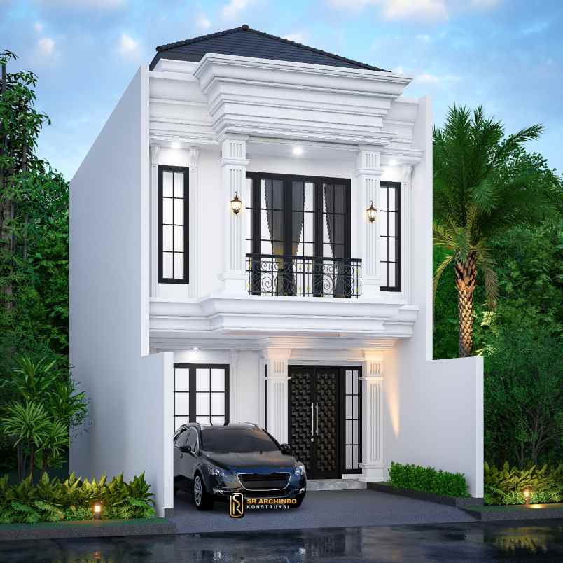 rumah baru disain classic modern di tanah baru