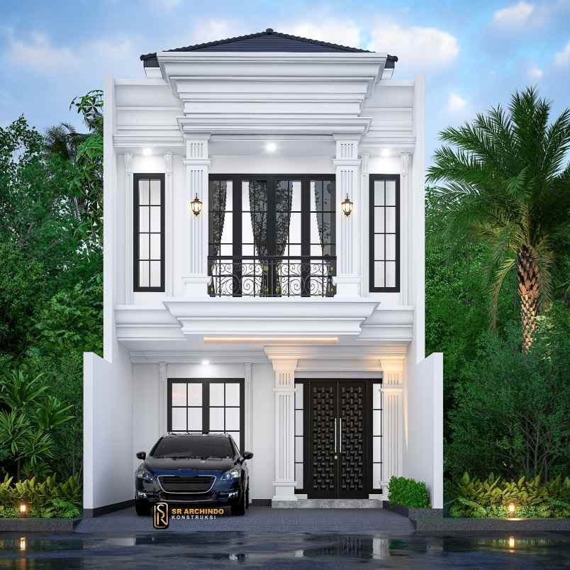 rumah baru disain classic modern di tanah baru