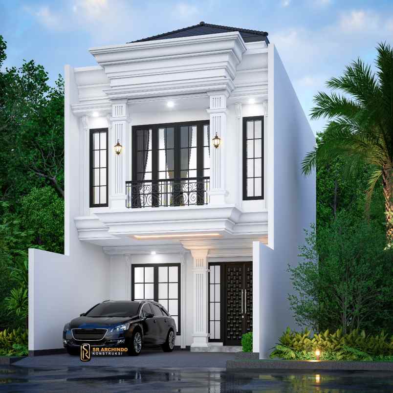 rumah baru disain classic modern di tanah baru