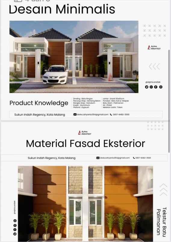 rumah baru lokasi perumahan sukun kota malang