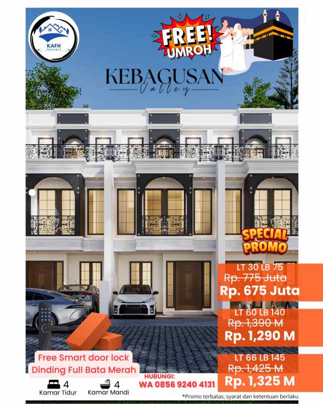 rumah baru siap bangun di kebagusan valley harga 1 man