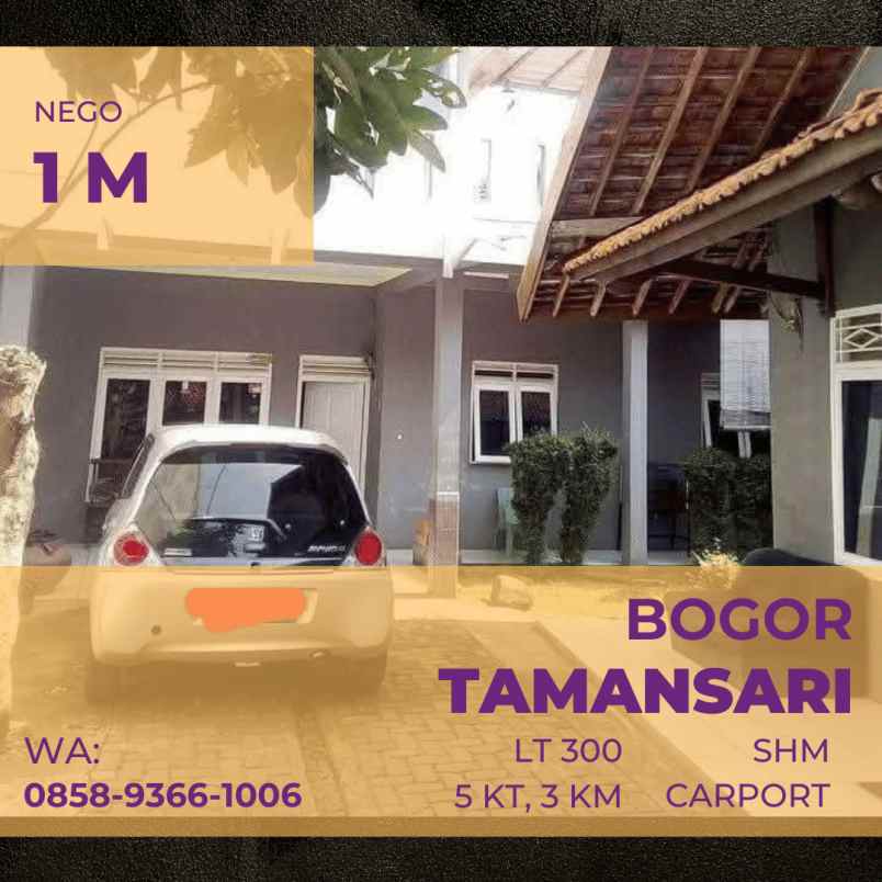 rumah di tamansari bogor 2 unit siap huni
