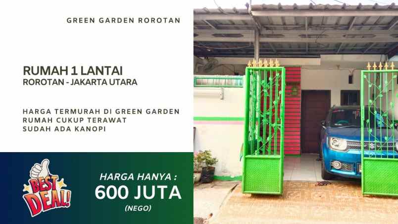 rumah dijual cepat green garden rorotan jakarta utara