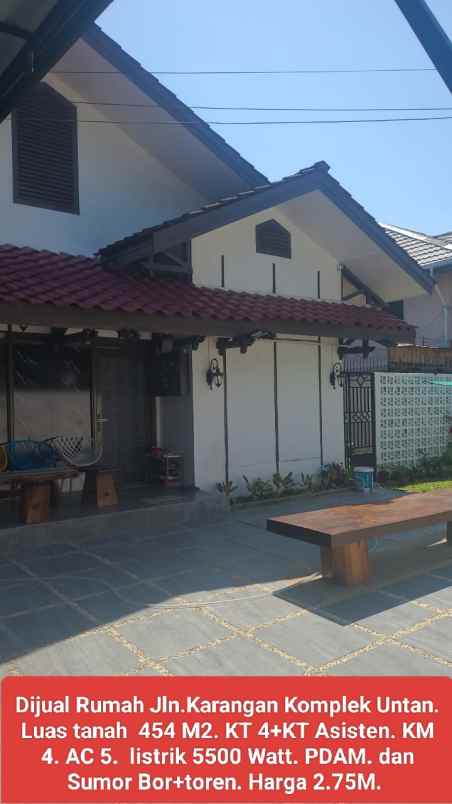 rumah jalan karangan untan luas tanah 454 m2