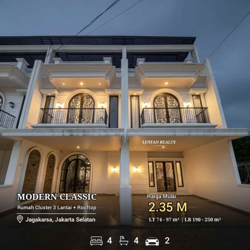 rumah modern classic jagakarsa dekat tol andara