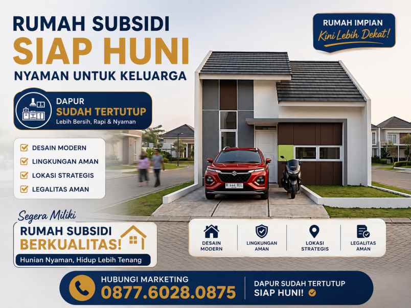 rumah subsidi di bogor barat dapur sudah tertutup