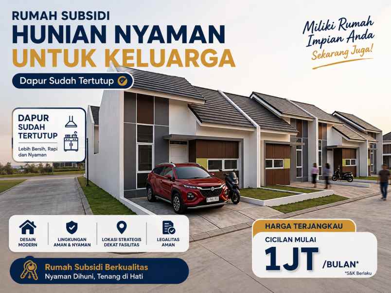 rumah subsidi di bogor barat dapur sudah tertutup