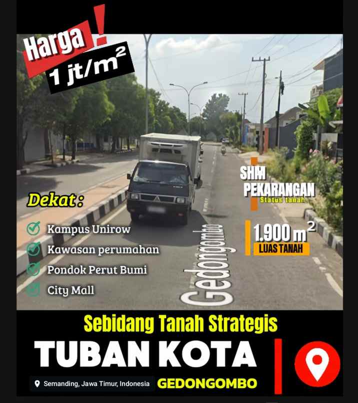 sebidang tanah strategis tuban kota