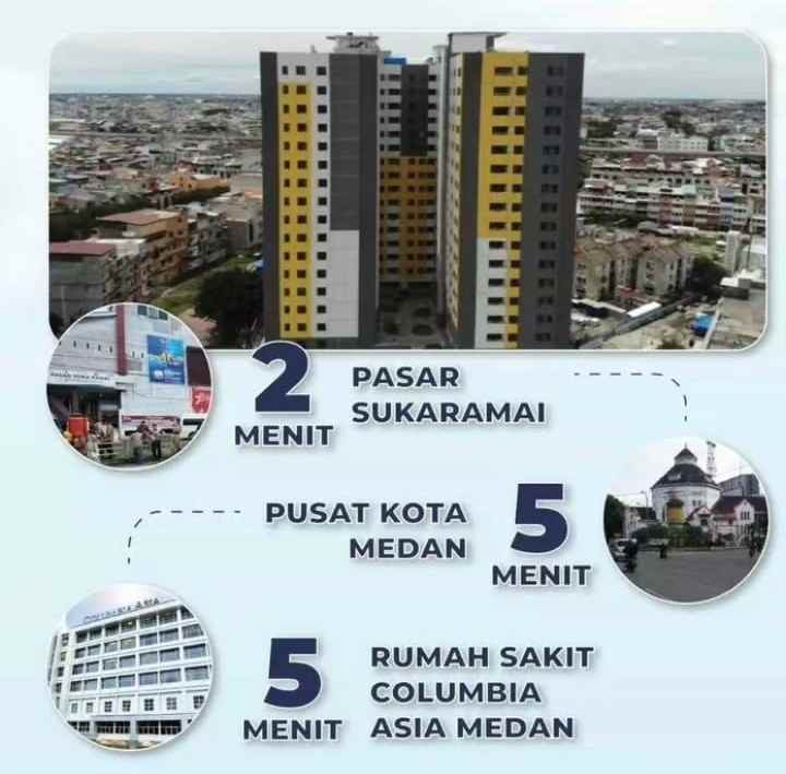 sewa bulanan apartemen sentraland medan type 2 bedroom
