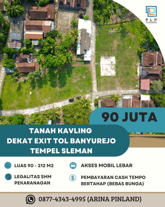 tanah 90 juta dekat exit tol banyurejo tempel