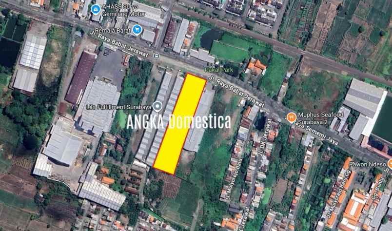 tanah pakal surabaya barat di jalan babat jerawat