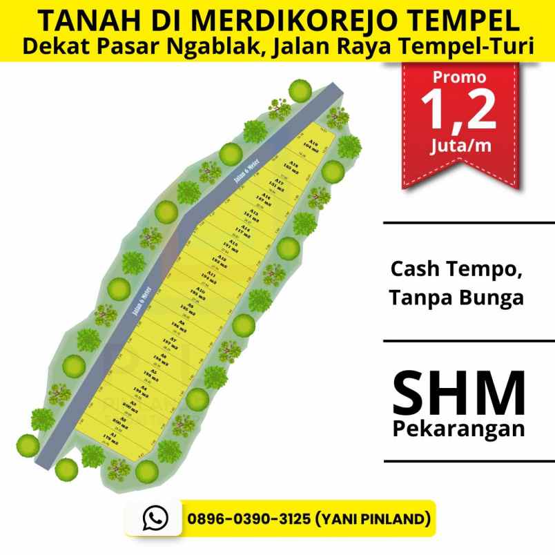 tanah pekarangan mangku jalan di tempel sleman