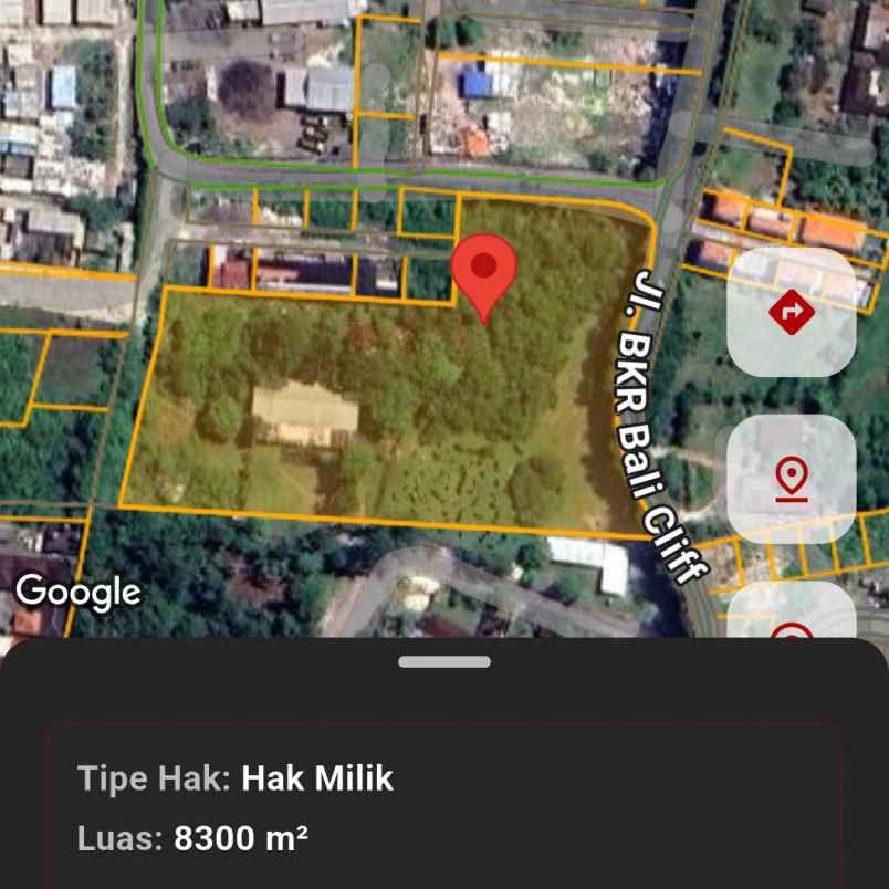 dijual 83 are jl bkr bali cliff ungasan kuta selatan