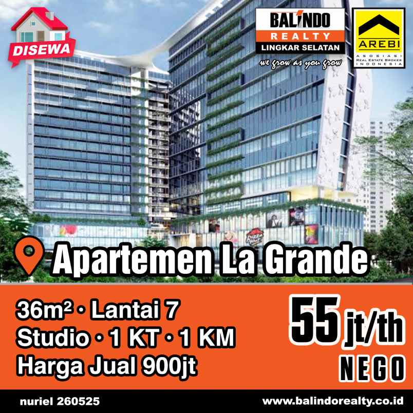 dijual apartemen apartemen la grande