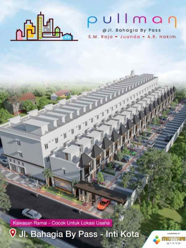 dijual ruko gudang kantor jalan bahagia by pass s m
