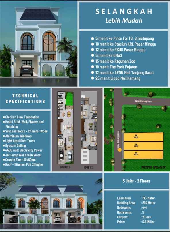 dijual rumah jati padang