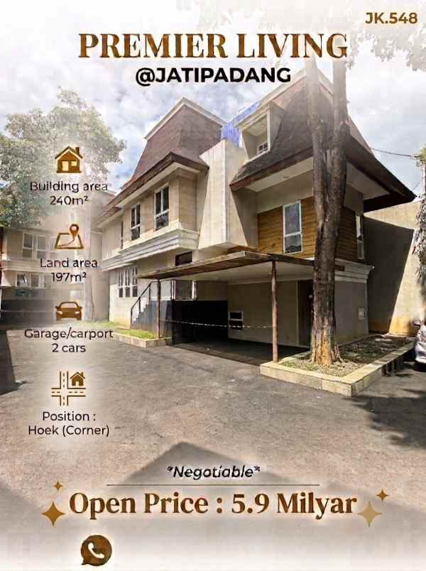 dijual rumah jl tb simatupang