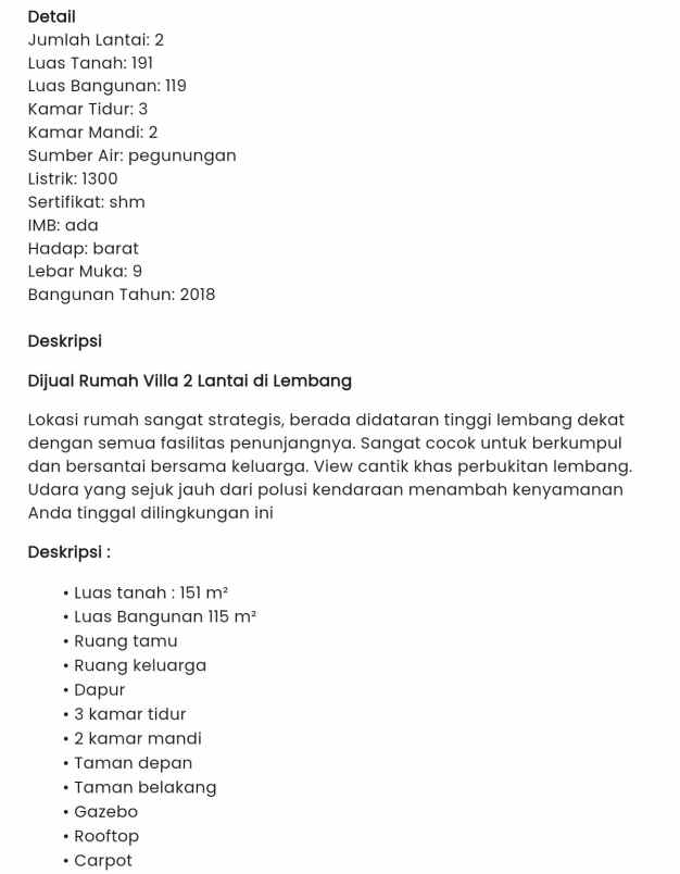 dijual rumah lembang