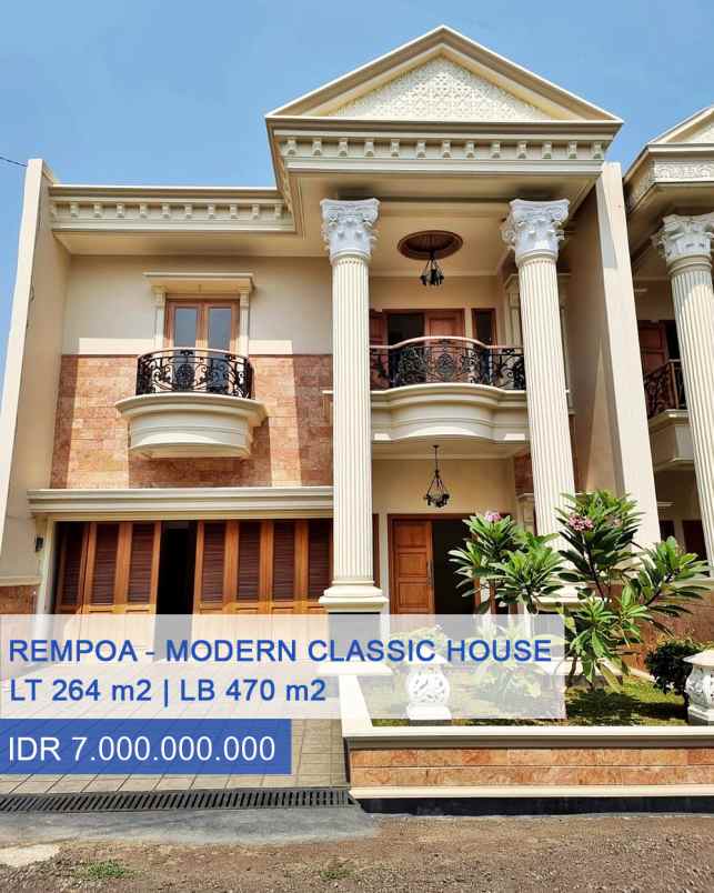 Dijual Rumah Baru Modern Classic Di Rempoa Tangerang Selatan