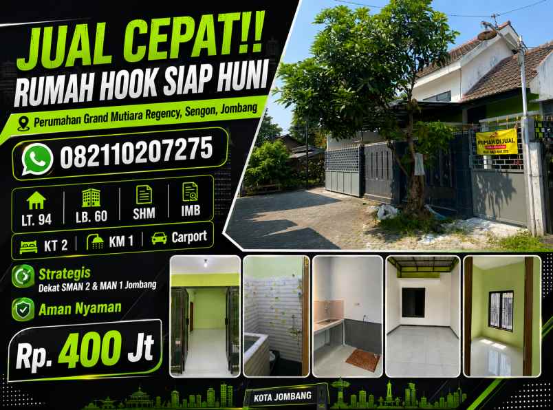 dijual rumah sengon jombang