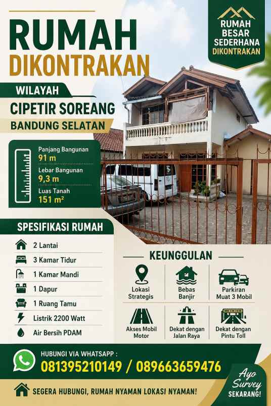 dijual rumah soreang