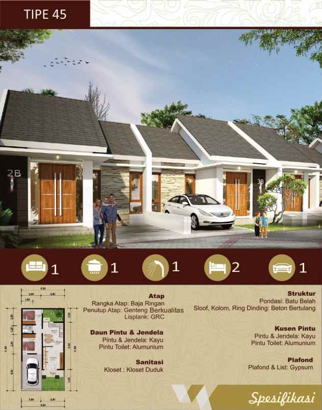 dijual rumah strategis pusat kota sruweng kebumen