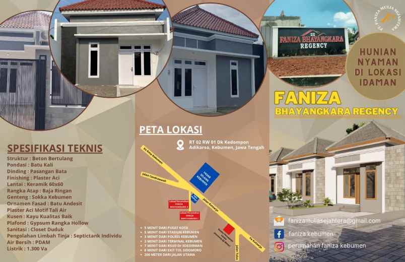 dijual rumah strategis pusat kota sruweng kebumen