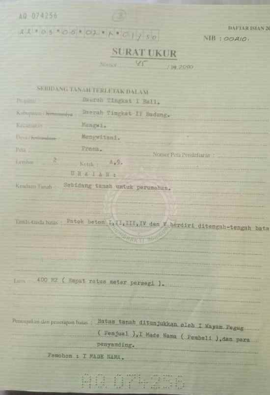 dijual tanah gadon