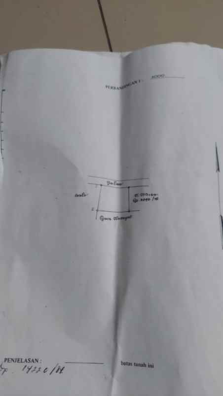 dijual tanah jalan h saodah jatihandap