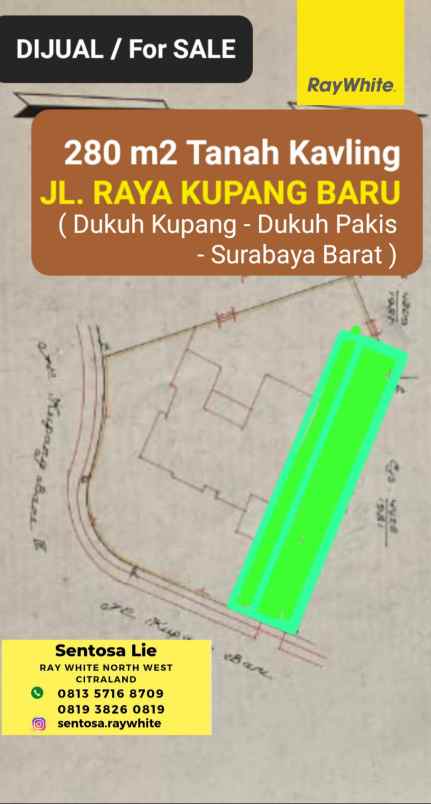 dijual tanah jalan raya kupang baru