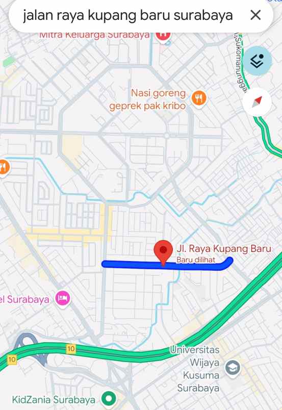 dijual tanah jalan raya kupang baru