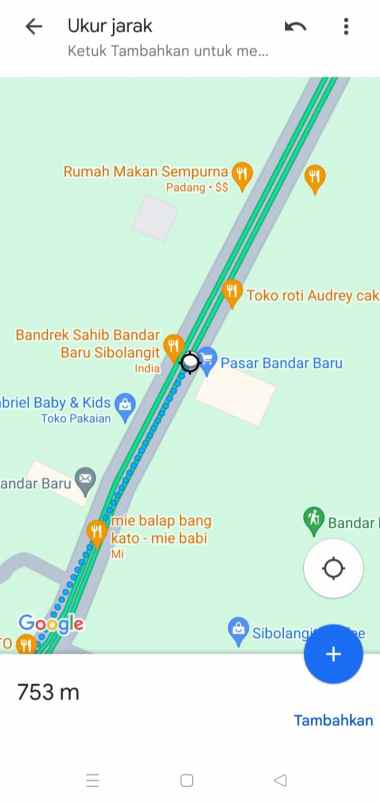 dijual tanah jl jamin ginting bandar