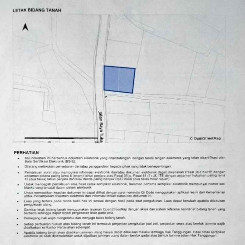dijual tanah tuka padonan