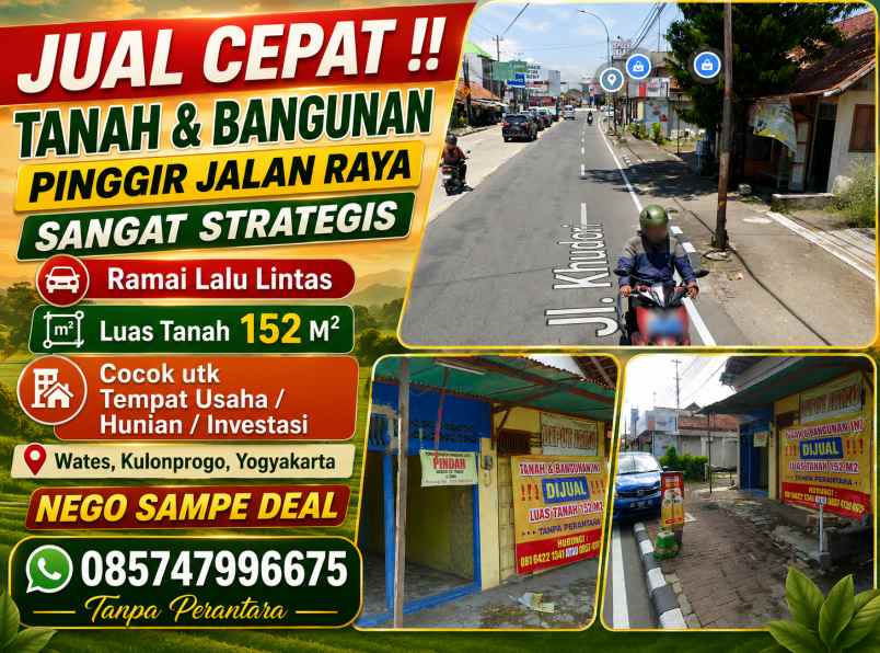 dijual tanah wates kulonprogo yogyakarta