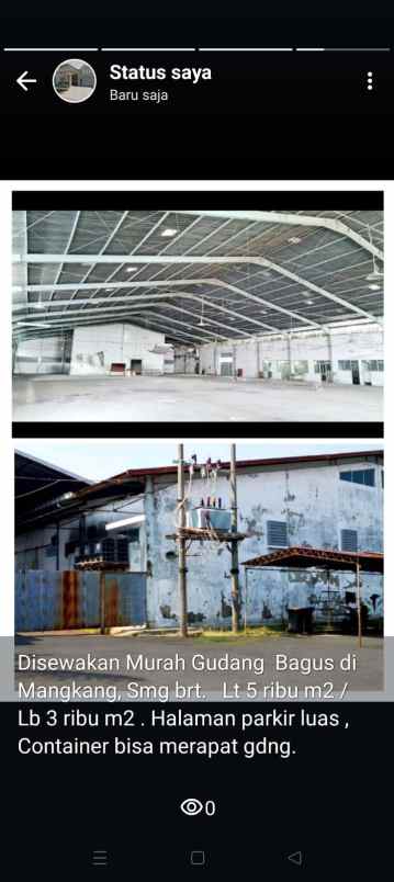 disewakan gudang di mangkang semarang barat semarang