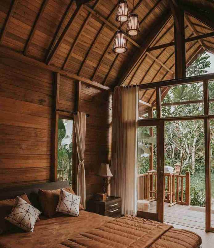 eco resort view sungai dan jungle di bali