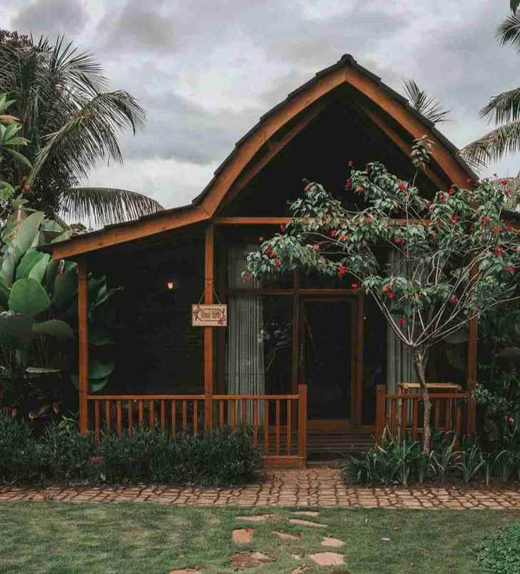 eco resort view sungai dan jungle di bali