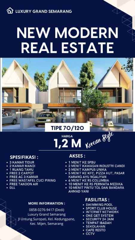 rumah mewah siap bangun murah deket bsb di mijen