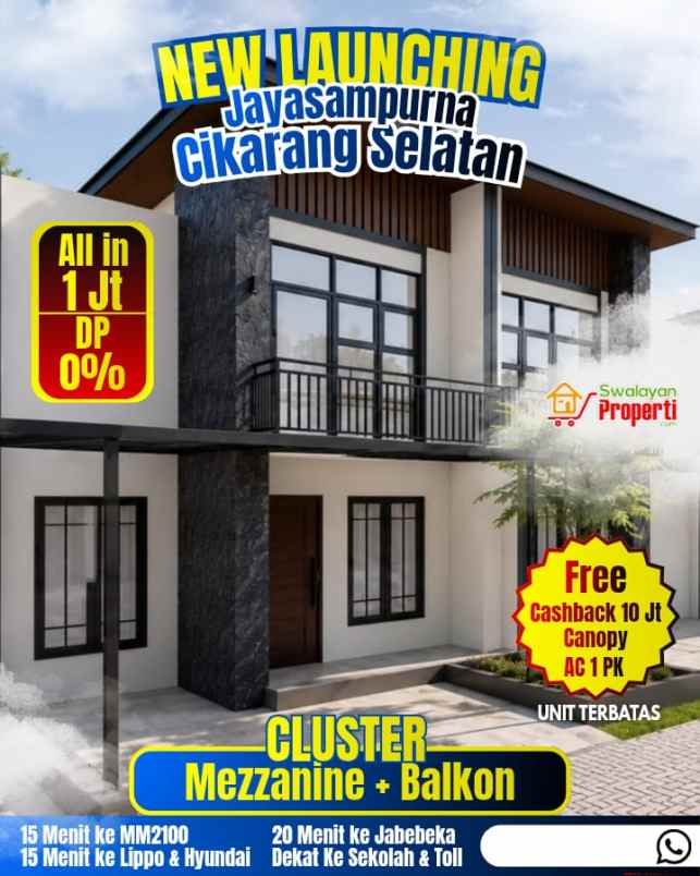 rumah mezzanine cicilan cuma 2 jutaan