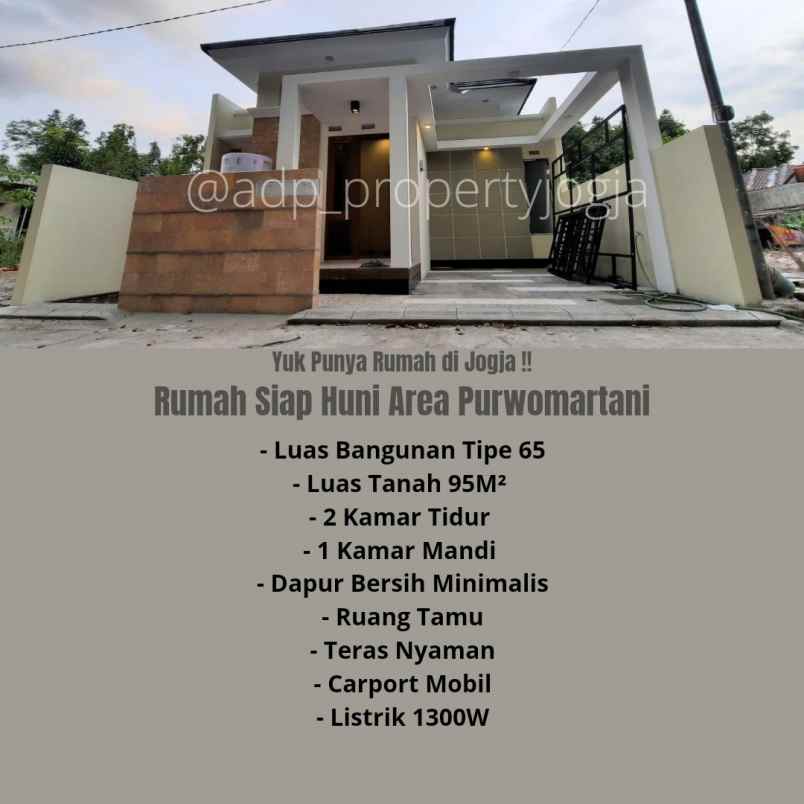 Rumah Siap Huni Mininalis Modern Berlokasi Di Purwomartani Kalasan
