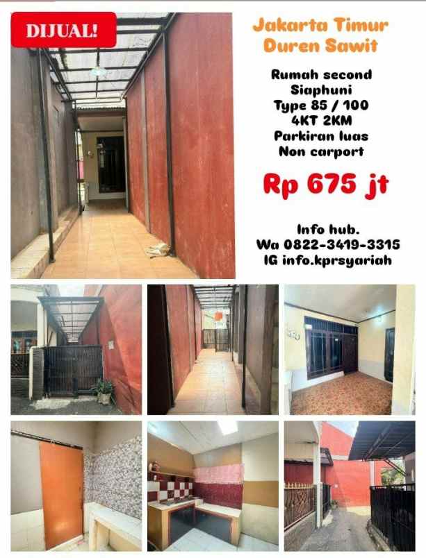 rumah second luas di duren sawit jakarta timur