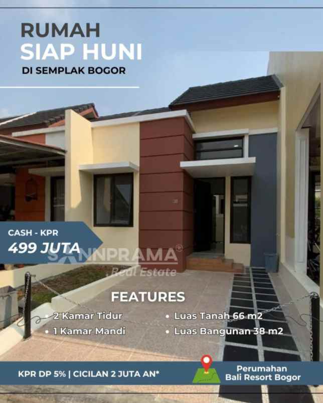 rumah siap huni di perumahan bali resorts bogor
