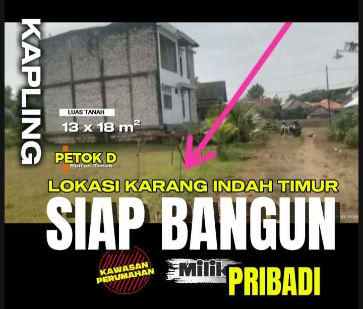 sebidang tanah kawasan perumahan