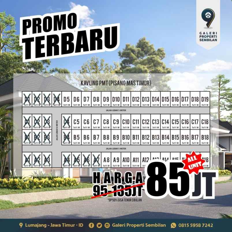 tanah kavling tengah kota lumajang