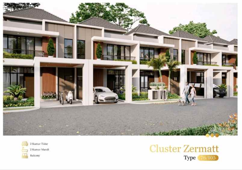 3kt 1km dijual rumah cluster murah tiban batam