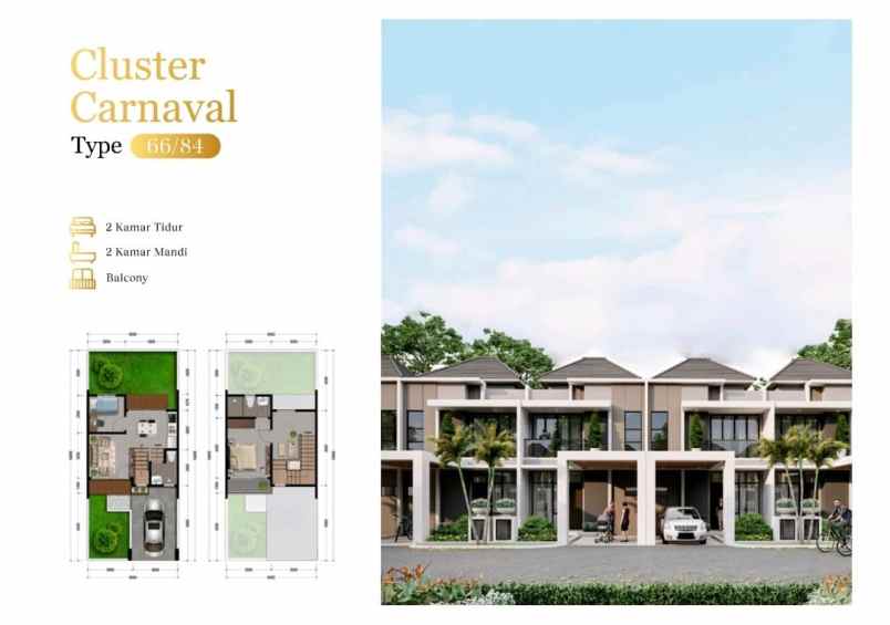 3kt 1km dijual rumah cluster murah tiban batam