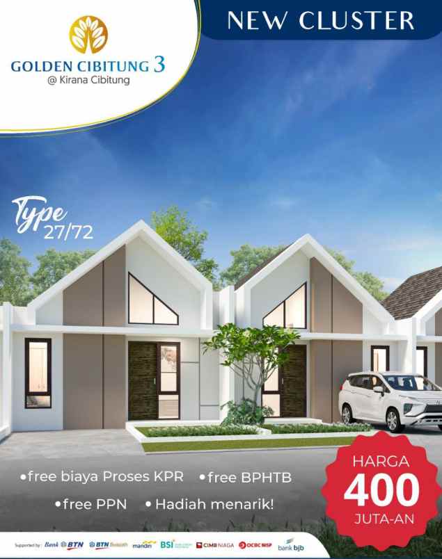 cluster golden cibitung 3 rumah dengan design modern