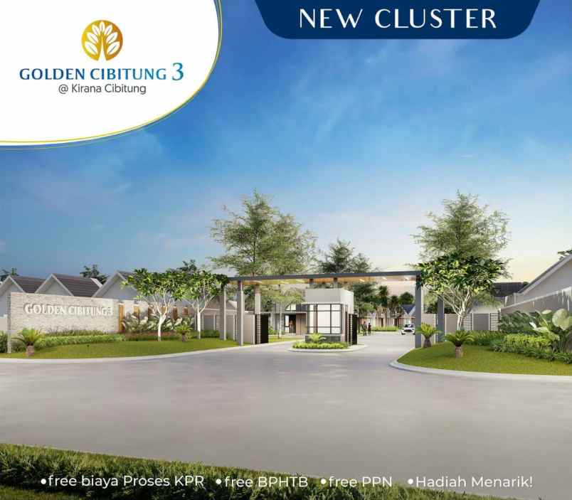 cluster golden cibitung 3 rumah dengan design modern